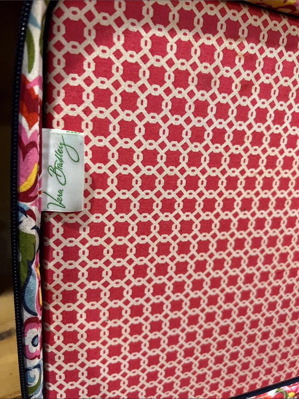 Vera Bradley 17” Laptop Bag in Retired Hope Garden Pattern